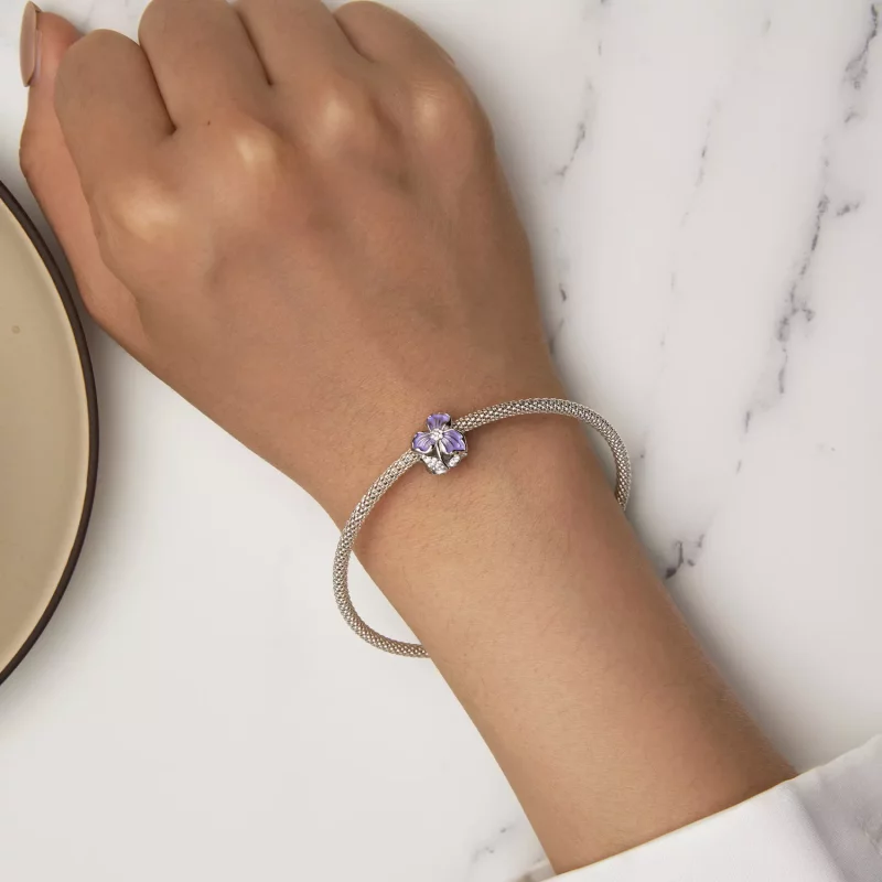 (imagen para) Pandora Style Encanto de Flor Morada - BSC890 - Ver 6
