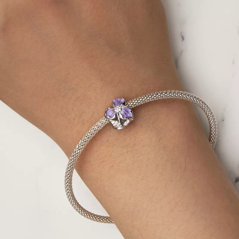(imagen para) Pandora Style Encanto de Flor Morada - BSC890 - Ver 7