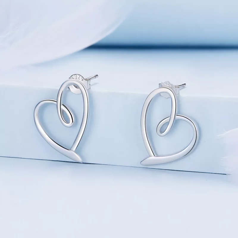 (imagen para) Pandora Style Envueltos en Amor Pendientes de Botón - BSE871 - Ver 2