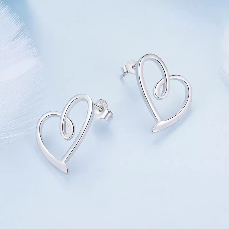 (imagen para) Pandora Style Envueltos en Amor Pendientes de Botón - BSE871 - Ver 3