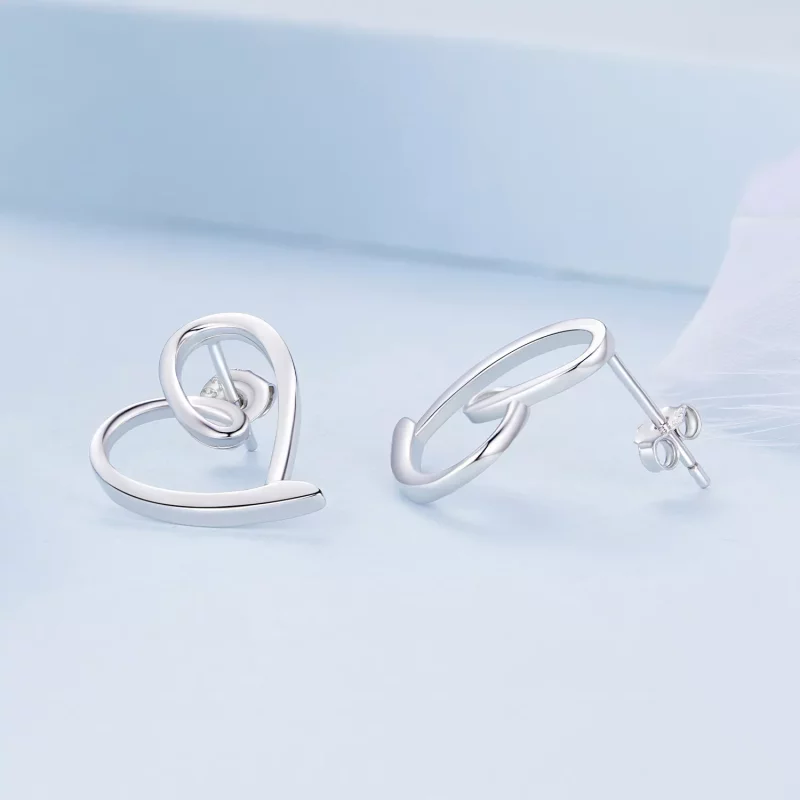 (imagen para) Pandora Style Envueltos en Amor Pendientes de Botón - BSE871 - Ver 4