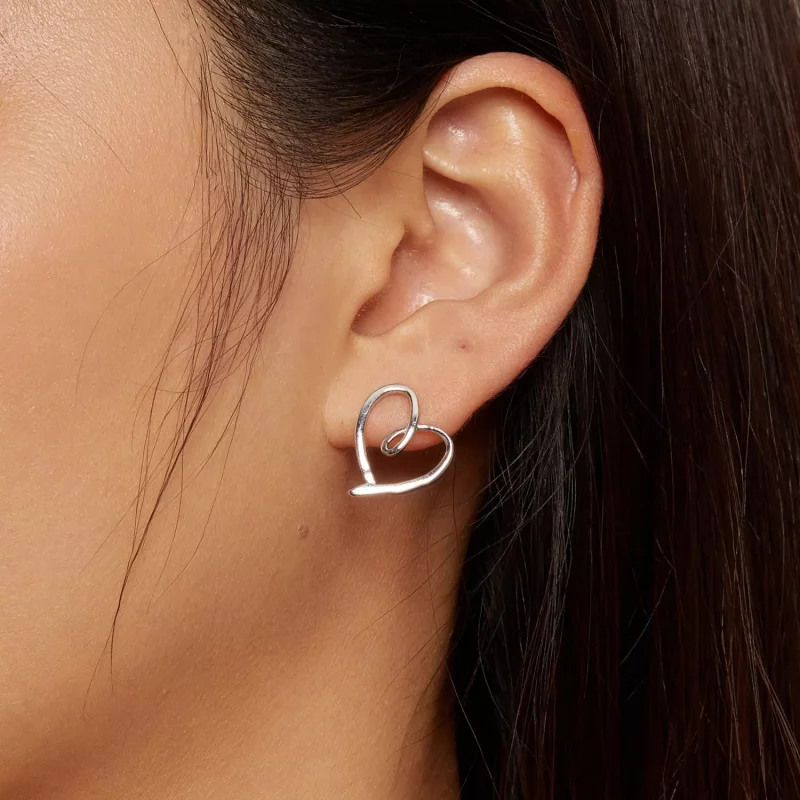 (imagen para) Pandora Style Envueltos en Amor Pendientes de Botón - BSE871 - Ver 6