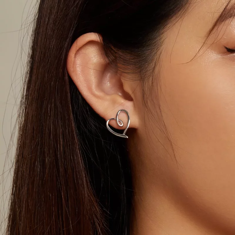 (imagen para) Pandora Style Envueltos en Amor Pendientes de Botón - BSE871 - Ver 7