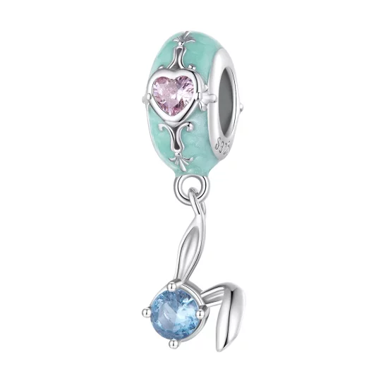 (imagen para) Pandora Style Espaciador de Silicona Conejito de Pascua - BSC780