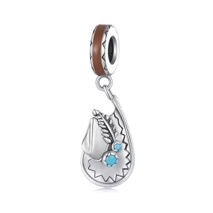 (imagen para) Pandora Style Sombrero Vaquero Colgante - SCC2565