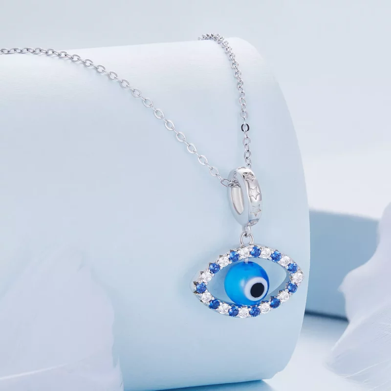 (imagen para) Pendiente colgante estilo Pandora con ojo de demonio - BSC821 - Ver 2
