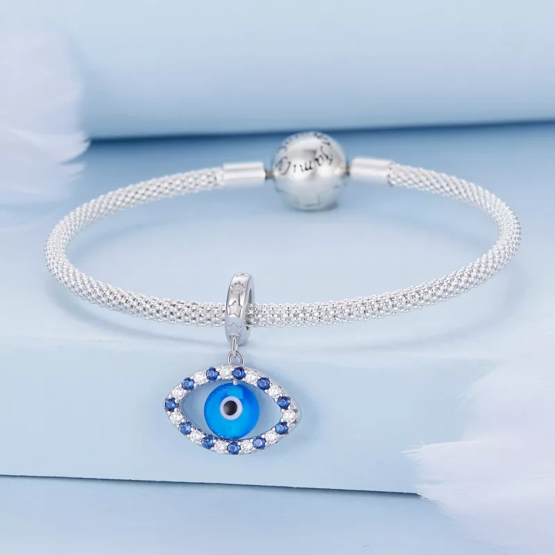 (imagen para) Pendiente colgante estilo Pandora con ojo de demonio - BSC821 - Ver 3