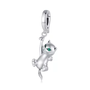 (imagen para) Pendiente colgante estilo Pandora de gato - SCC2572