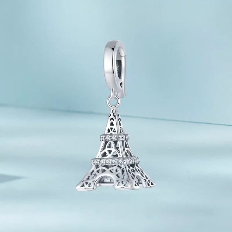 (imagen para) Pendiente colgante estilo Pandora de la Torre Eiffel - SCC2570 - Ver 2