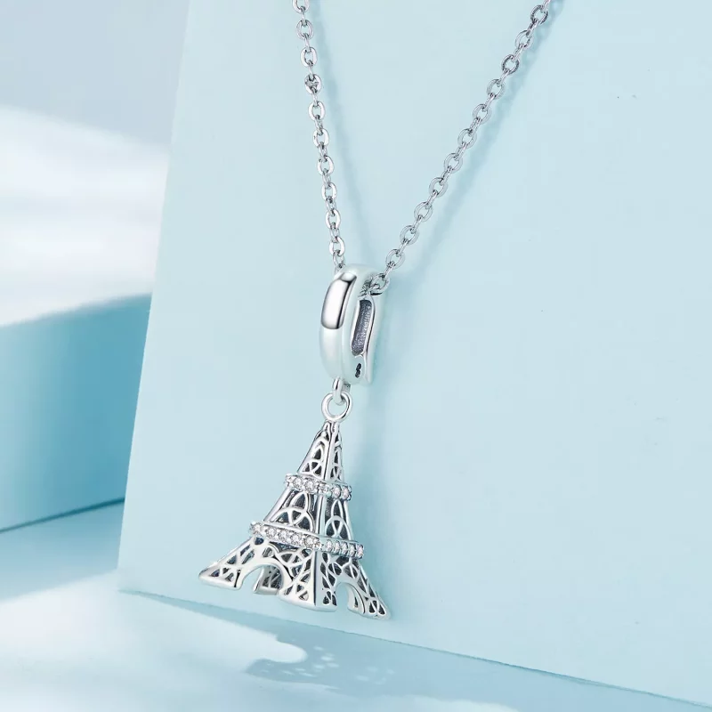 (imagen para) Pendiente colgante estilo Pandora de la Torre Eiffel - SCC2570 - Ver 3