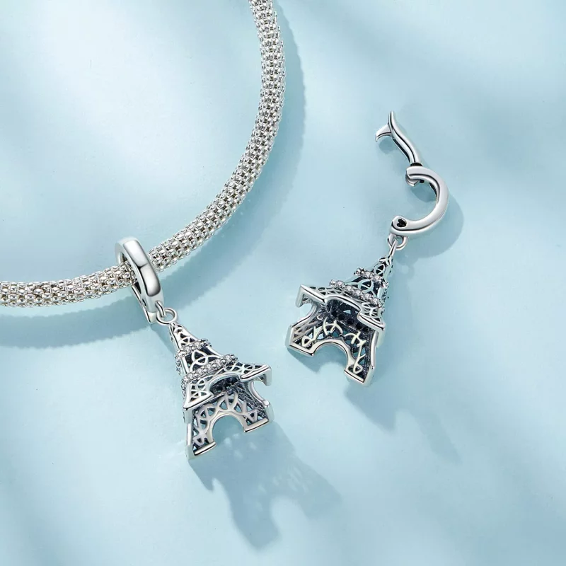 (imagen para) Pendiente colgante estilo Pandora de la Torre Eiffel - SCC2570 - Ver 5