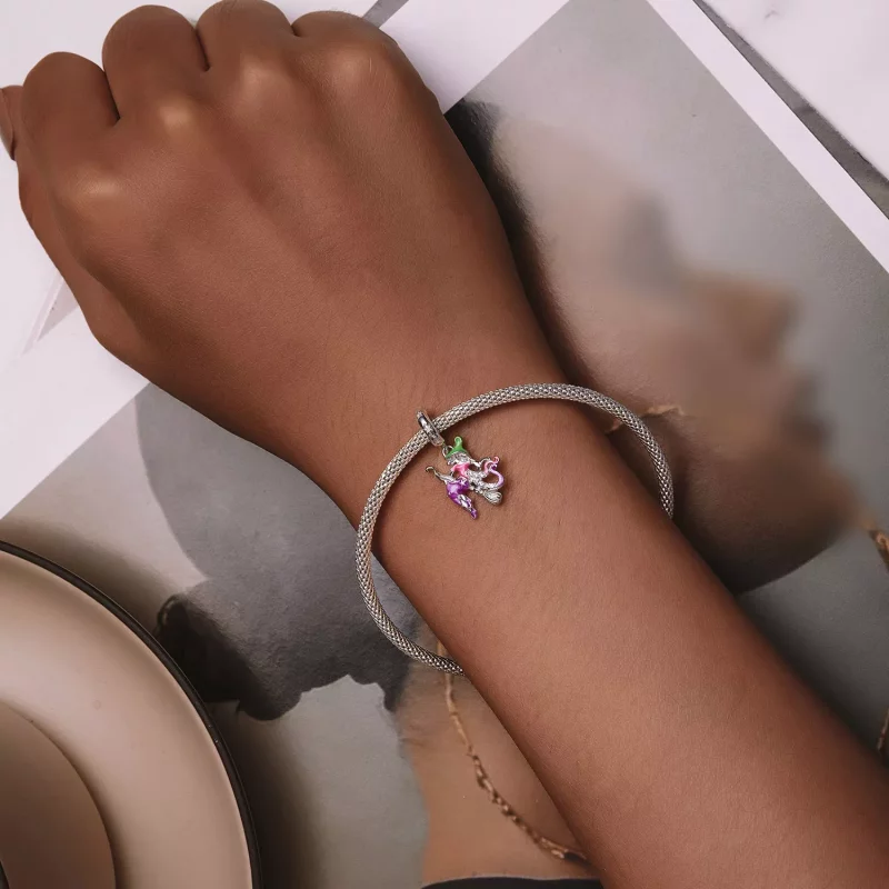 (imagen para) Pendiente de bruja con estilo Pandora que brilla en la oscuridad - SCC2608 - Ver 5