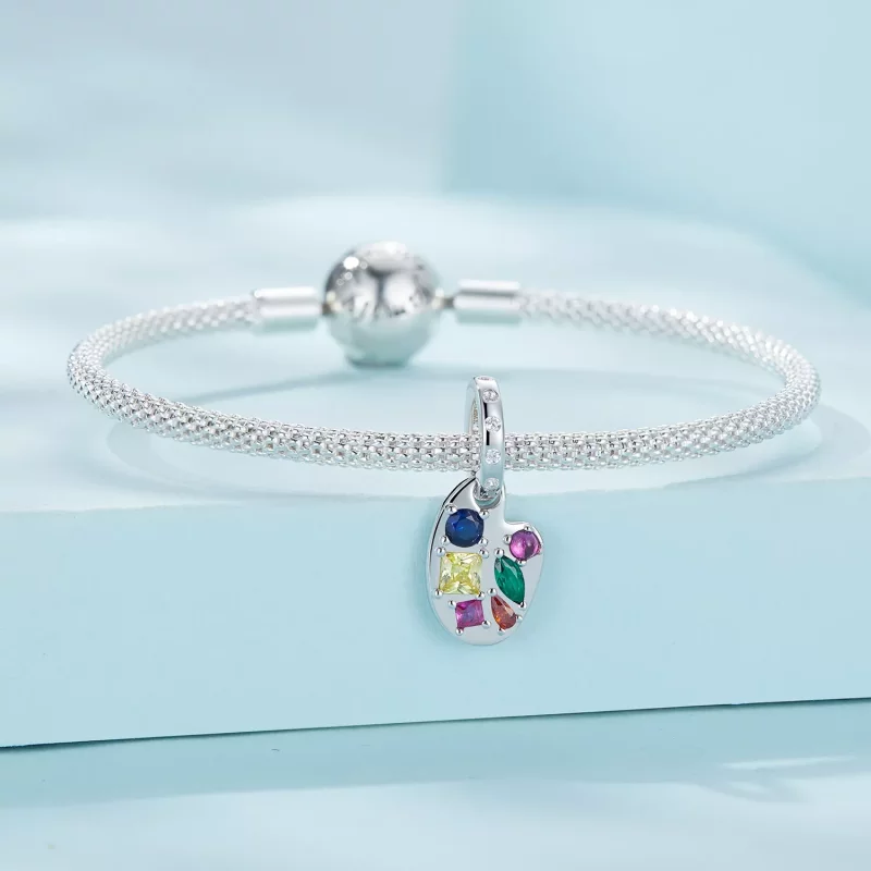 (imagen para) Pendiente de estilo Pandora con paleta de colores - SCC2486 - Ver 3
