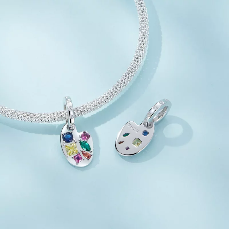 (imagen para) Pendiente de estilo Pandora con paleta de colores - SCC2486 - Ver 4
