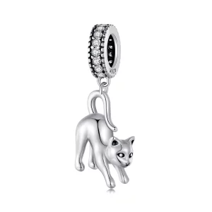 (imagen para) Pendiente de Gato con Estilo Pandora - SCC2595