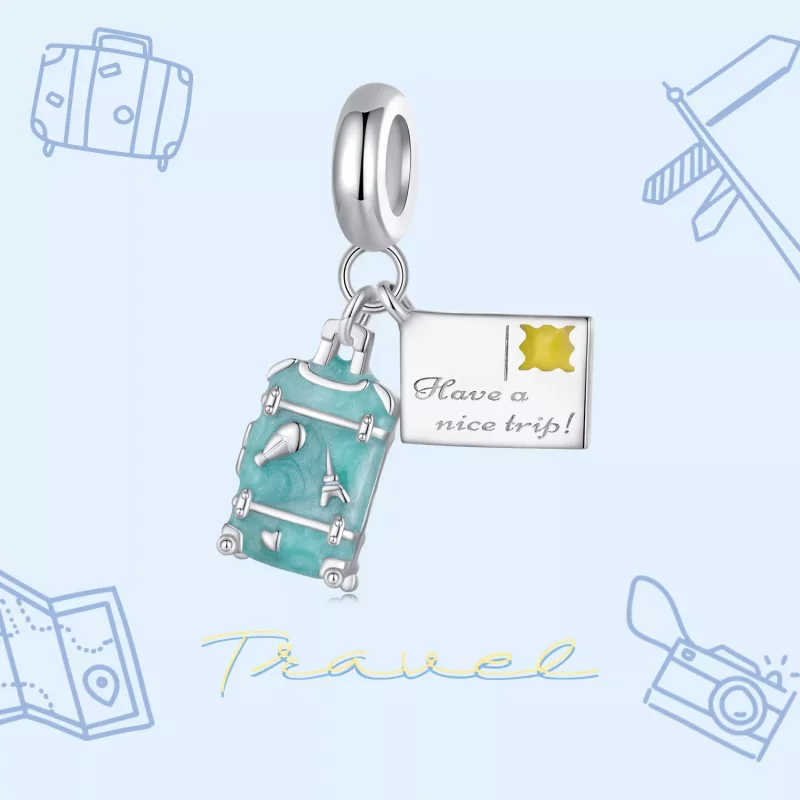 (imagen para) Pendiente de maleta estilo Pandora - SCC2480 - Ver 3