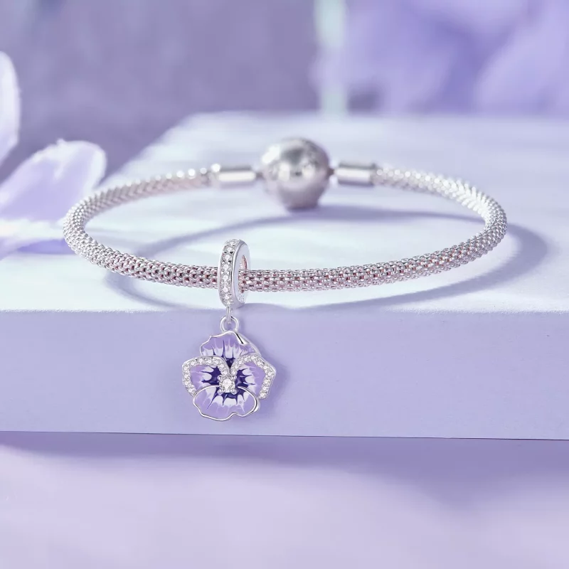 (imagen para) Pendiente de margarita estilo Pandora - SCC2583 - Ver 5