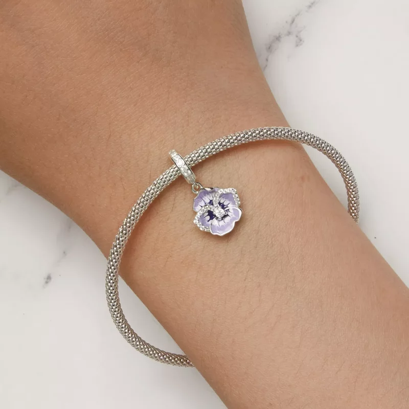 (imagen para) Pendiente de margarita estilo Pandora - SCC2583 - Ver 10