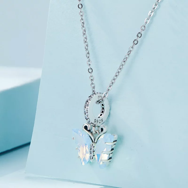 (imagen para) Pendiente de Mariposa Azul Estilo Pandora - SCC2305 - Ver 2