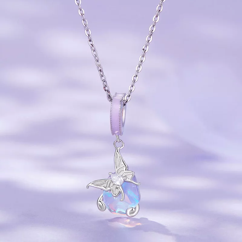 (imagen para) Pendiente de mariposa estilo Pandora con dije - SCC2546 - Ver 2