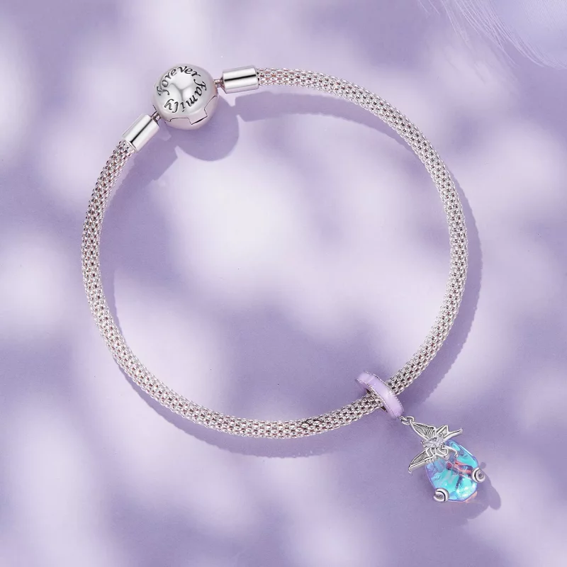 (imagen para) Pendiente de mariposa estilo Pandora con dije - SCC2546 - Ver 3
