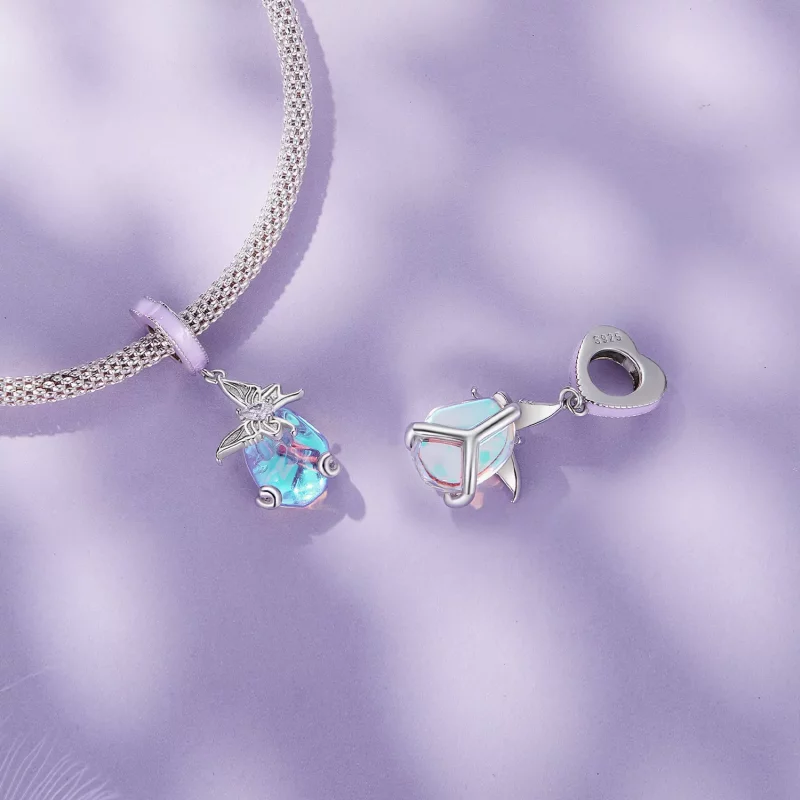 (imagen para) Pendiente de mariposa estilo Pandora con dije - SCC2546 - Ver 4