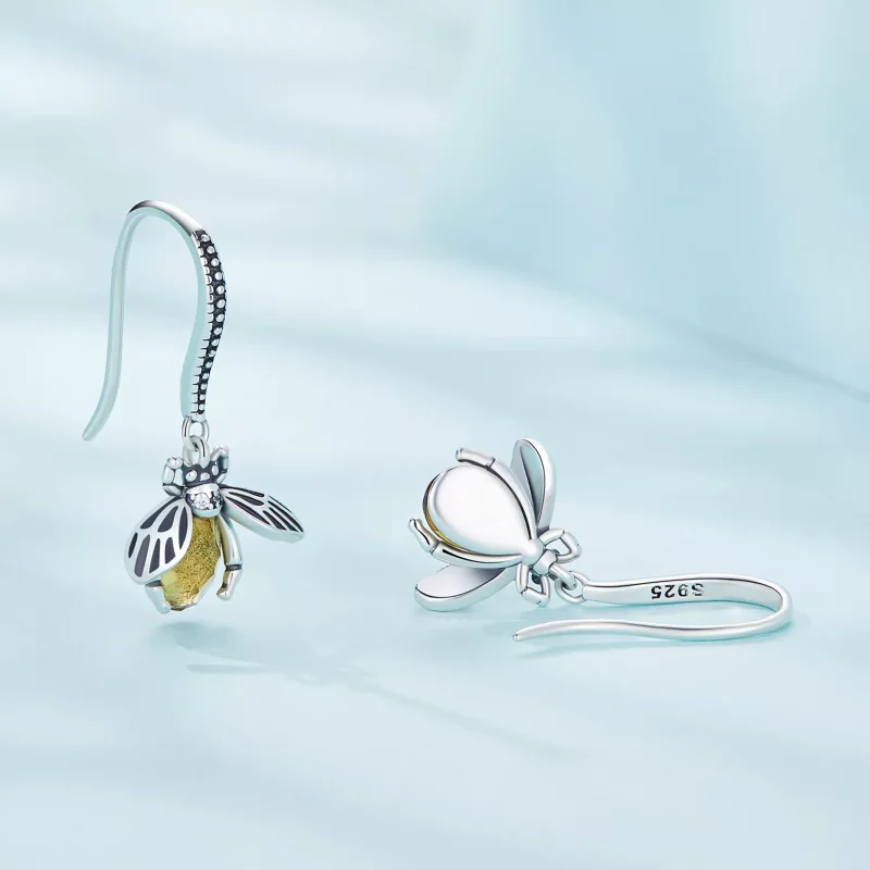 (imagen para) Pendientes colgantes estilo Pandora con abeja - SCE1570 - Ver 3