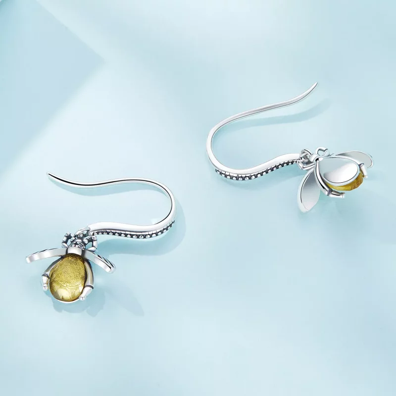 (imagen para) Pendientes colgantes estilo Pandora con abeja - SCE1570 - Ver 4