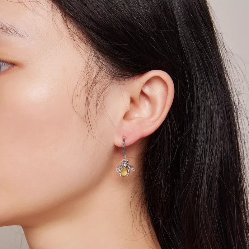 (imagen para) Pendientes colgantes estilo Pandora con abeja - SCE1570 - Ver 7