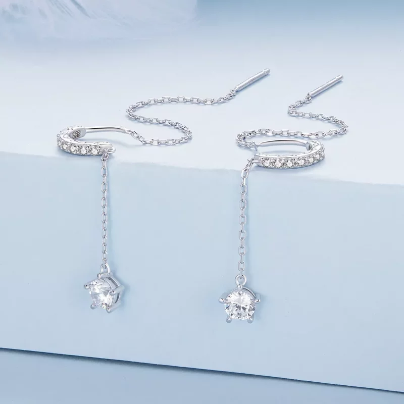 (imagen para) Pendientes colgantes exquisitos de estilo Pandora - BSE830 - Ver 2