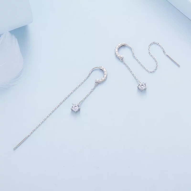 (imagen para) Pendientes colgantes exquisitos de estilo Pandora - BSE830 - Ver 4