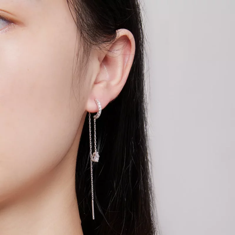(imagen para) Pendientes colgantes exquisitos de estilo Pandora - BSE830 - Ver 7