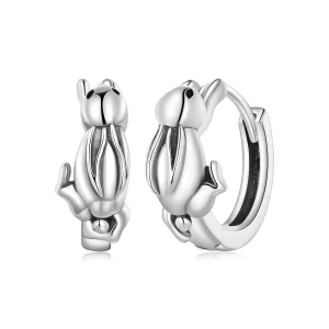 Pendientes de aro con estilo Pandora de conejo - SCE1616 (imagen para) Pendientes de aro con estilo Pandora de conejo - SCE1616