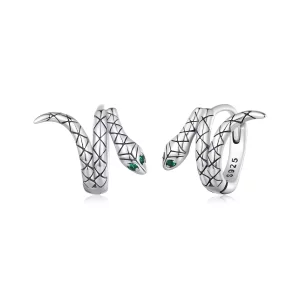 Pendientes de Aro de Serpiente de Estilo Pandora - BSE883 (imagen para) Pendientes de Aro de Serpiente de Estilo Pandora - BSE883