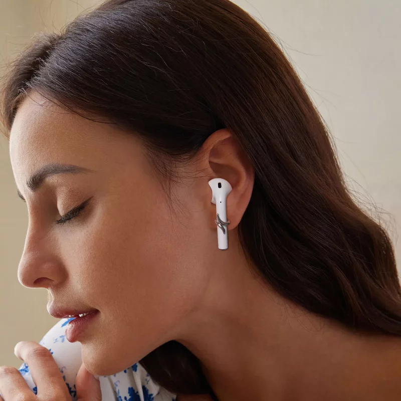 (imagen para) Pendientes de botón con estilo de auriculares Pandora - BSE903 - Ver 5