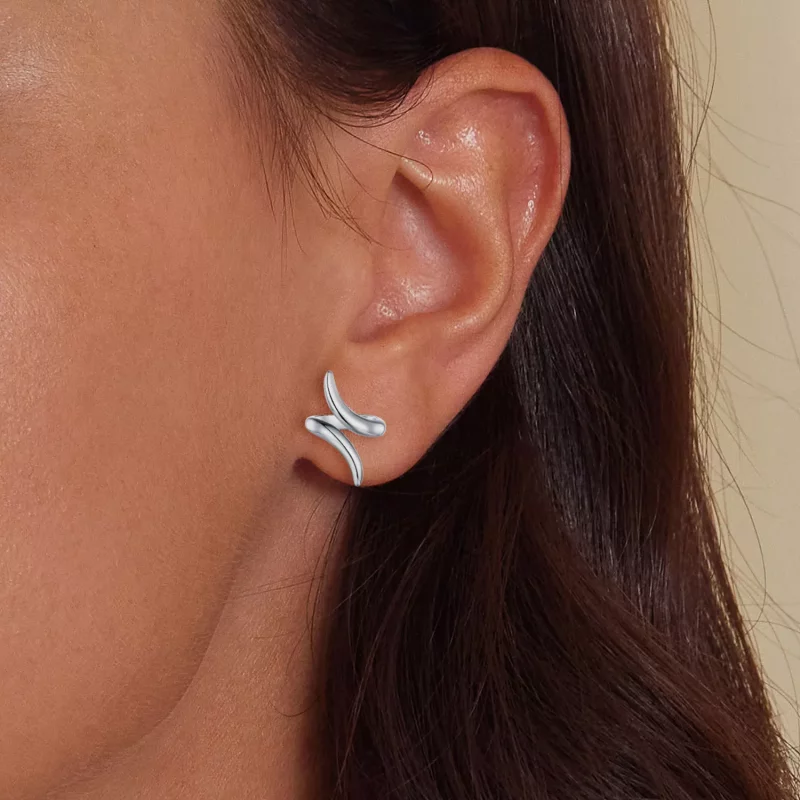 (imagen para) Pendientes de botón con estilo de auriculares Pandora - BSE903 - Ver 6