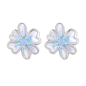 (imagen para) Pendientes de botón estilo Pandora con flores - SCE1572
