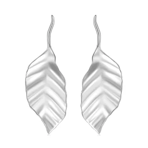 (imagen para) Pendientes de botón estilo Pandora con hojas - BSE812