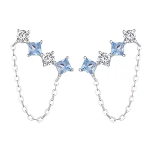 (imagen para) Pendientes de estilo Pandora con exquisitos detalles de piedras - SCE1585
