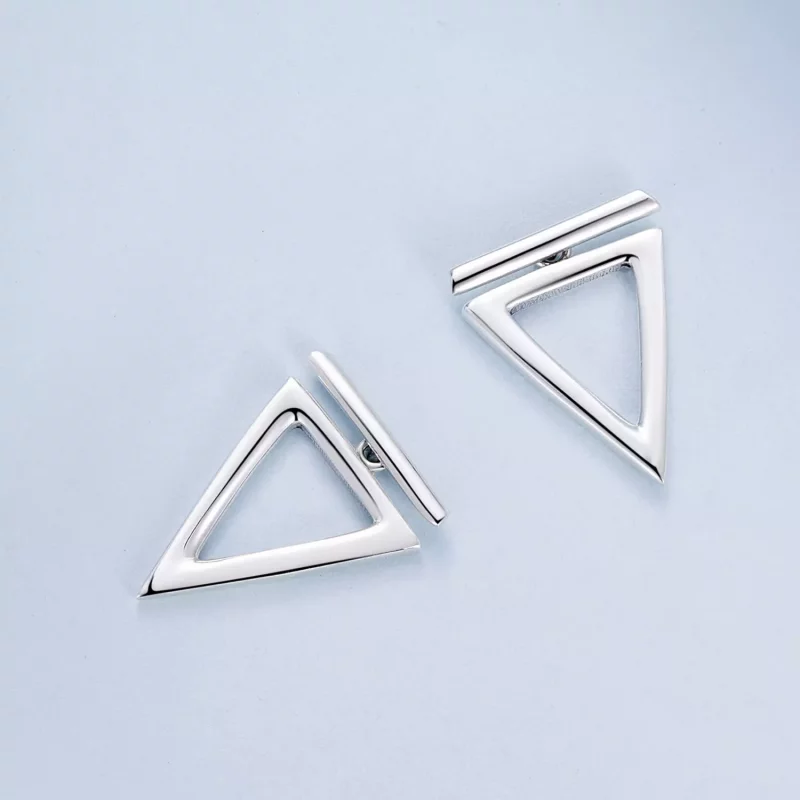 (imagen para) Pendientes de Estilo Pandora con Forma de Triángulo - BSE900 - Ver 4
