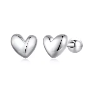 (imagen para) Pendientes de Estilo Pandora en forma de Corazón - BSE886