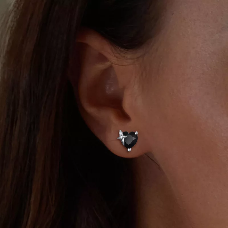 (imagen para) Pendientes de estilo Pandora Retro con corazones - SCE1654 - Ver 5