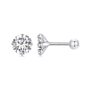 (imagen para) Pendientes de Estudios de Estilo Pandora con Circonio Blanco - SCE1646-M