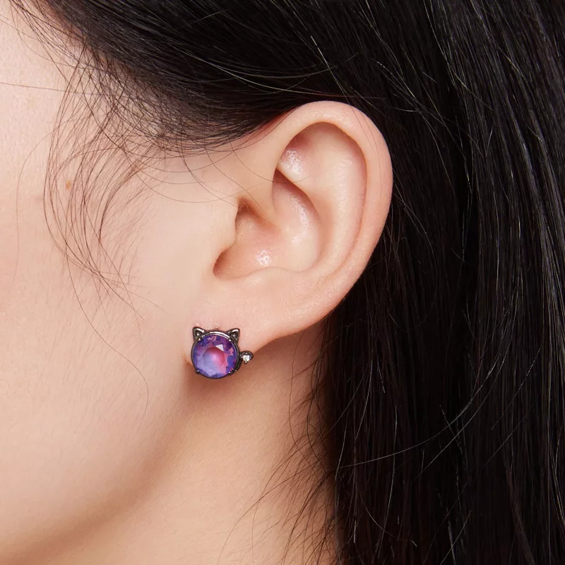 (imagen para) Pendientes de Gato estilo Pandora - SCE1568 - Ver 5