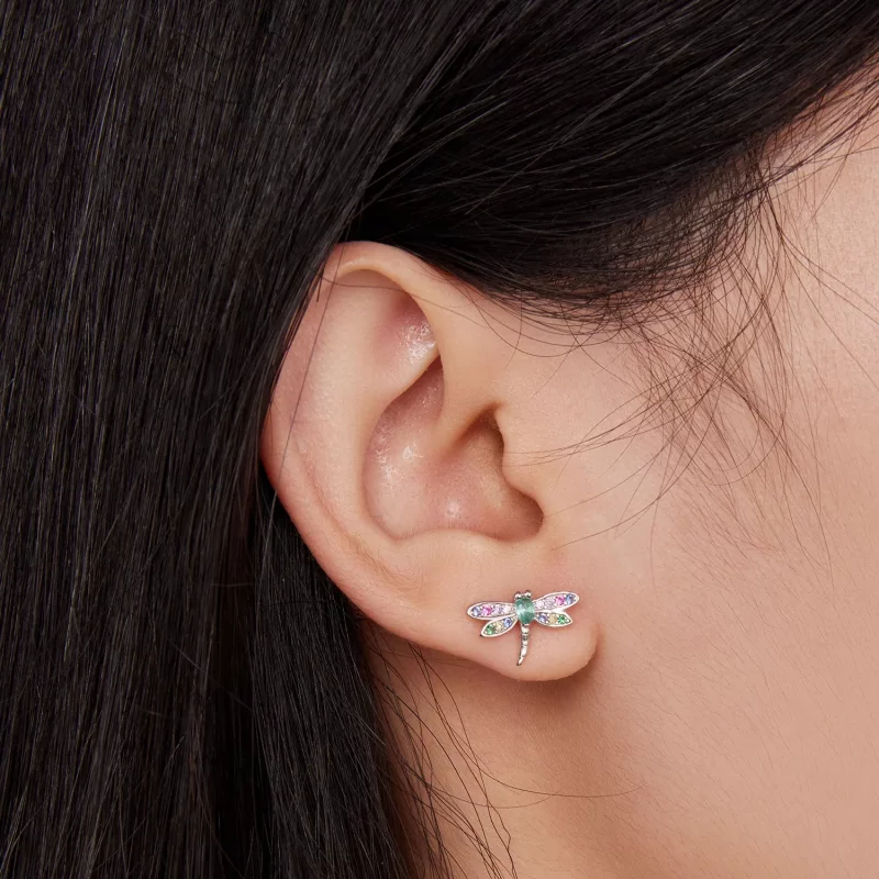 (imagen para) Pendientes de Mariposa al Estilo Pandora - BSE795 - Ver 5
