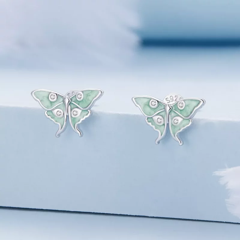 (imagen para) Pendientes de mariposa estilo Pandora del Mago de Oz - BSE828 - Ver 2