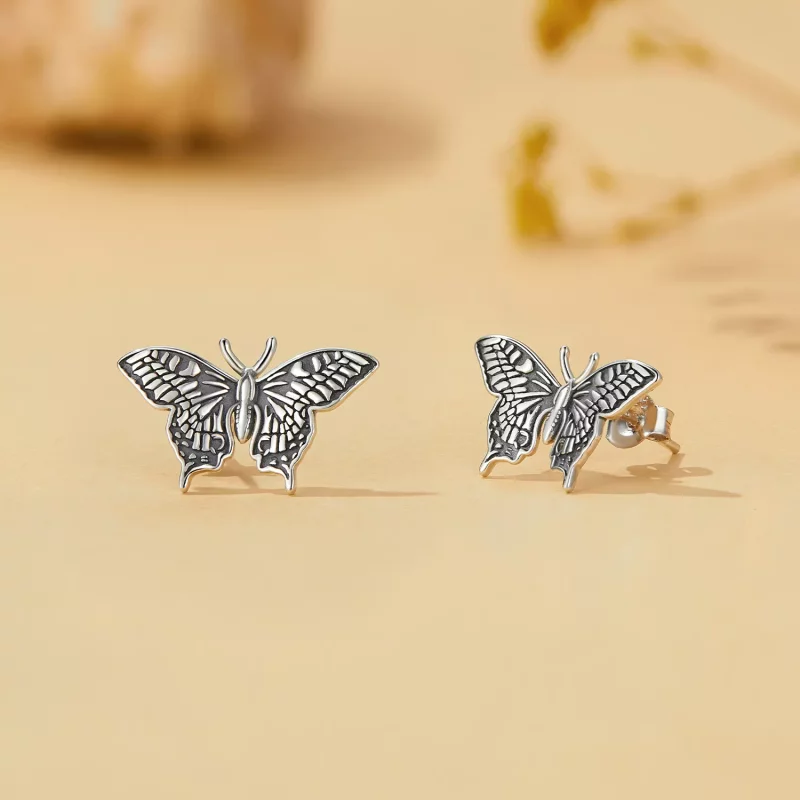 (imagen para) Pendientes de mariposa estilo Pandora - SCE1637 - Ver 2