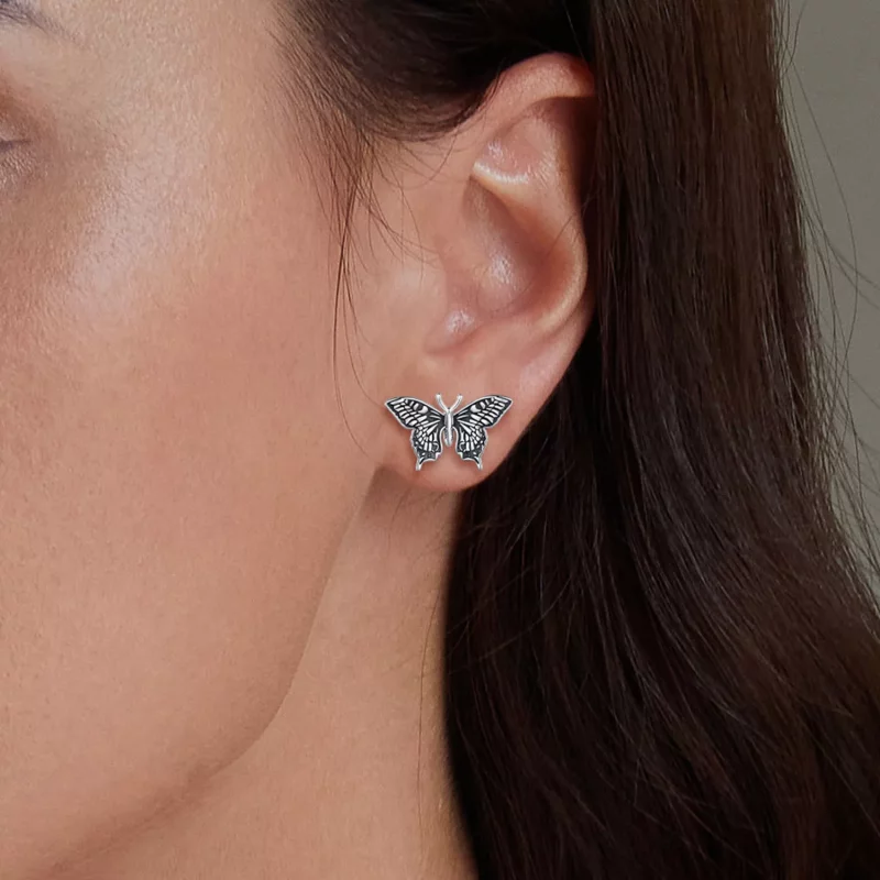(imagen para) Pendientes de mariposa estilo Pandora - SCE1637 - Ver 5