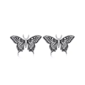 (imagen para) Pendientes de mariposa estilo Pandora - SCE1637