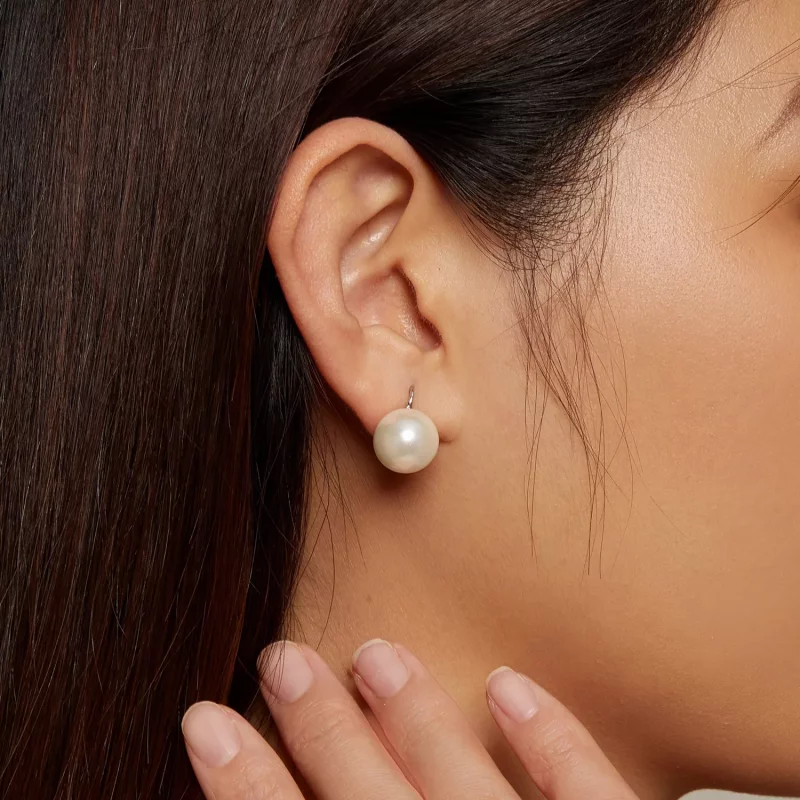 (imagen para) Pendientes de perlas estilo Pandora - BSE857 - Ver 5